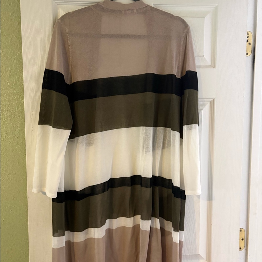 Striped Open-Front Cardigan - Picture 2 of 3